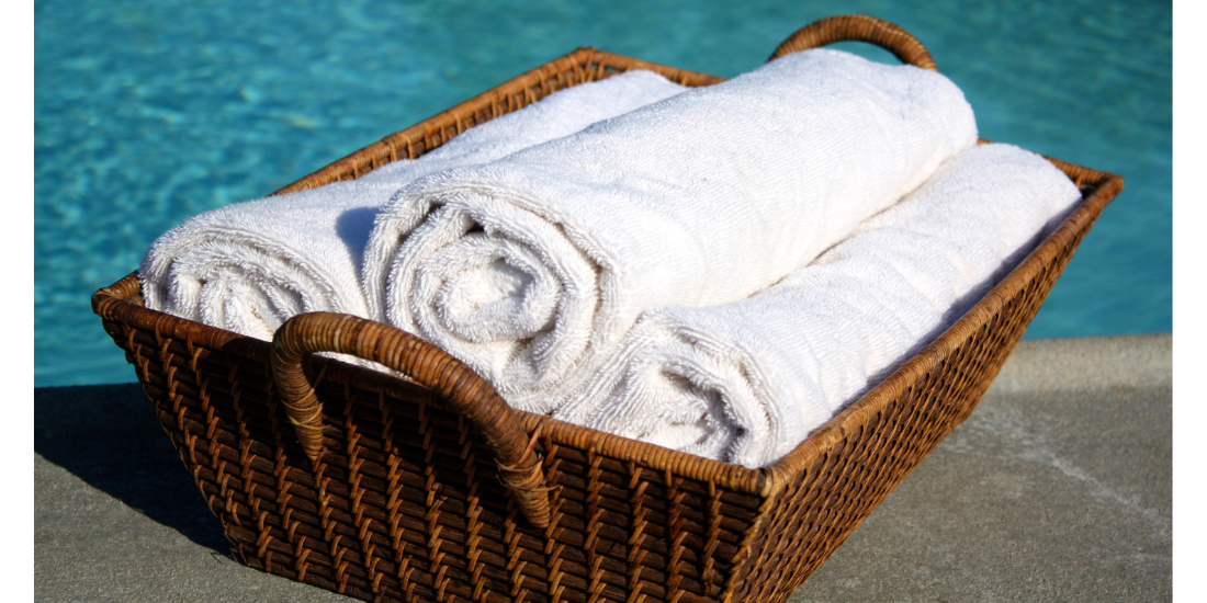 Pool towel basket ideas hotsell