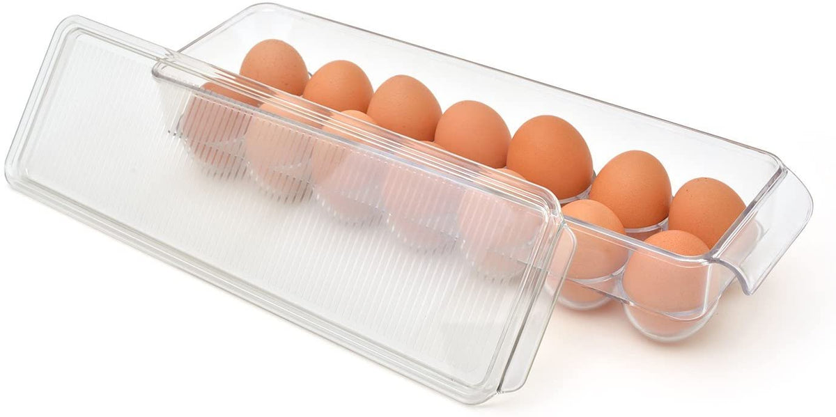 Totally Kitchen BPA Free Clear Plastic Egg Container Organizer – All About  Tidy