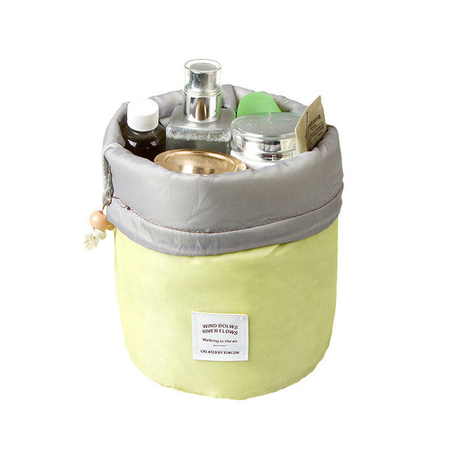 Barrel Shaped Nylon Travel Organizer Cosmetic Bag Barrel Shaped Nylon Travel Organizer Cosmetic Bag