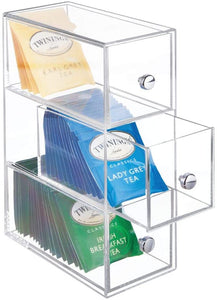 Vertical Acrylic 3 Drawer Pantry / Cabinet Storage Organizer