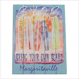 Margaritaville Bring Your Own Board Garage / Mancave Wall Art