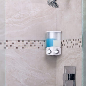 Two Chamber Corner Shower Caddy Dispenser