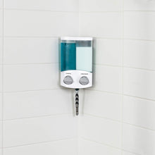 Two Chamber Corner Shower Caddy Dispenser