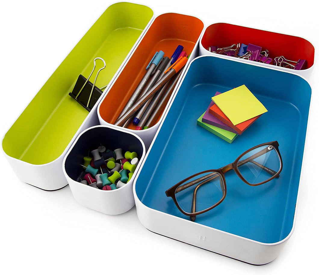 Three By Three Colorful Office Desk Organizer