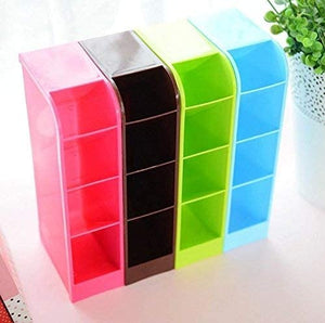 Multi-Functional Four Grid Candy Colored Desktop Storage Organizer Box- Set of 4