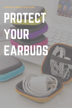 Headphone Earbud Hard Organizer Storage Travel Pouch- 5 Pack
