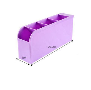 Multi-Functional Four Grid Candy Colored Desktop Storage Organizer Box- Set of 4