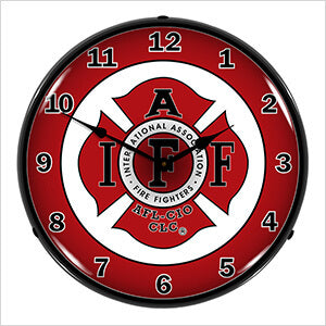 IAFF Firefighter Collectable Backlit Wall Clock
