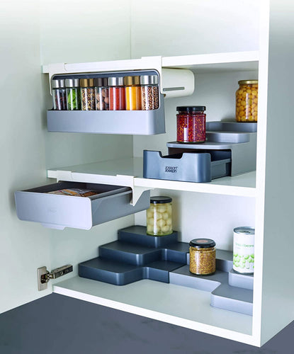 Joseph Joseph CupboardStore Expandable 3 Tier Cabinet Shelf Organizer
