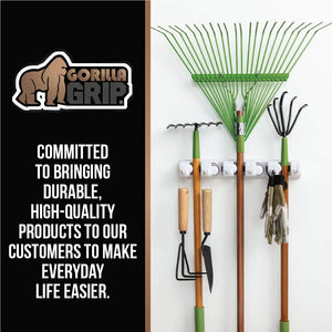 Gorilla Grip Premium Wall Mount Mop and Broom Holder