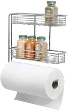 Wall Mounted Paper Towel Roll Holder with Storage Shelves