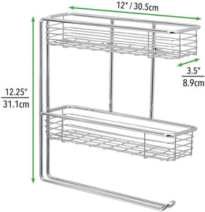 Wall Mounted Paper Towel Roll Holder with Storage Shelves – All About Tidy