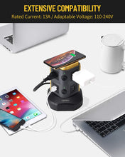 Desktop Mobile Charging Station Power Strip Tower