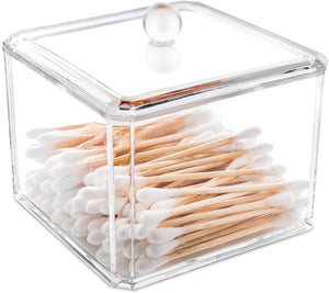 Clear Acrylic Q-Tip / Cotton Swab Storage Container