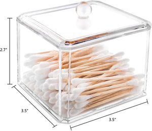 Clear Acrylic Q-Tip / Cotton Swab Storage Container