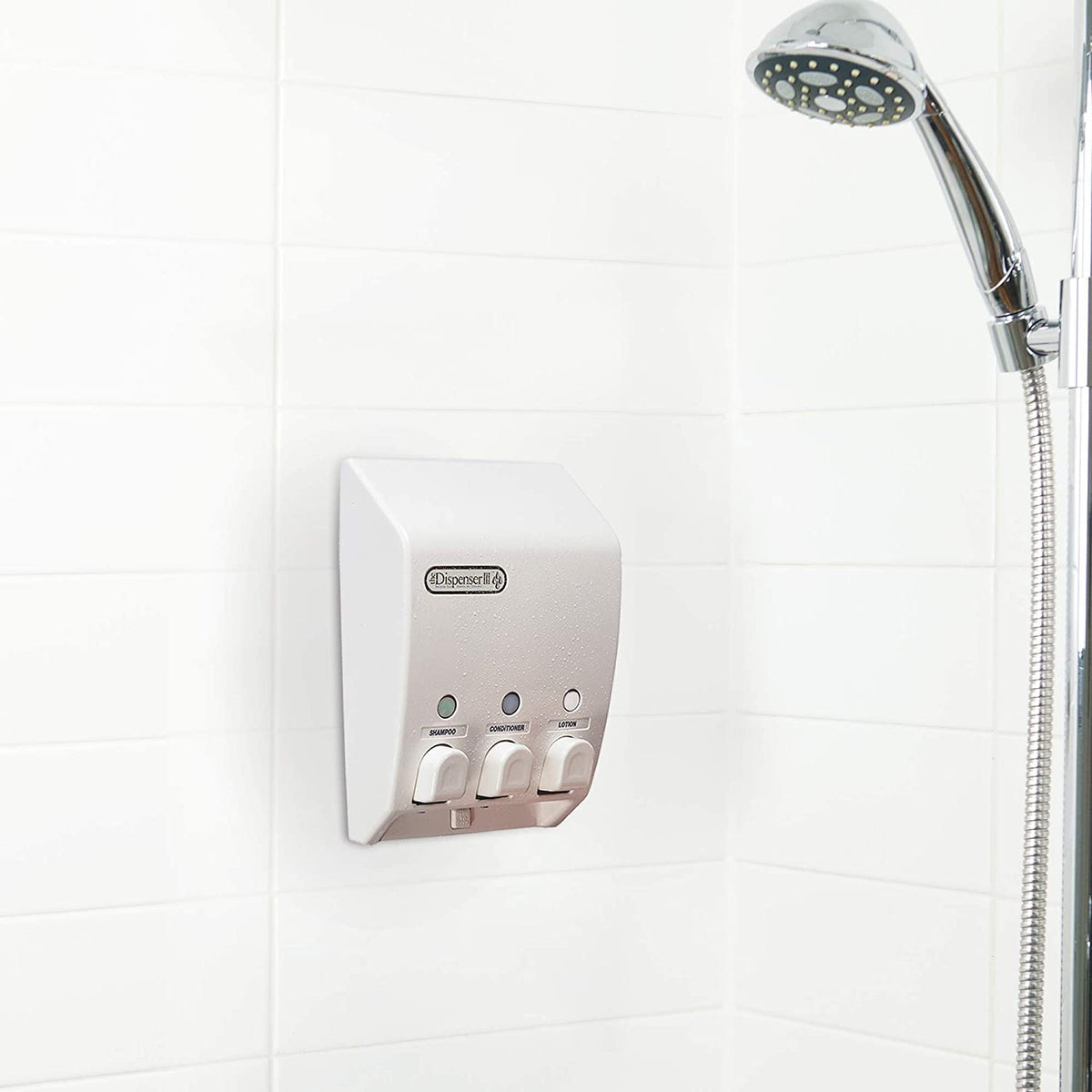 Three Chamber Shower Caddy Dispenser All About Tidy