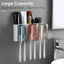 Wall Mounted Bathroom Toothbrush and Bathroom Organizer