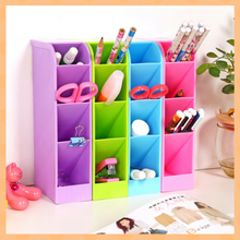 Multi-Functional Four Grid Candy Colored Desktop Storage Organizer Box- Set of 4