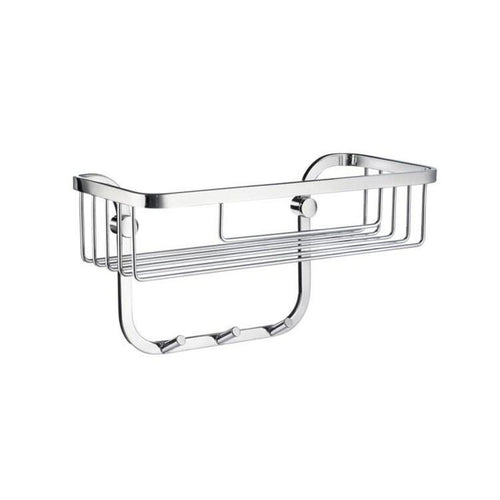 Wall Mount Shower Basket with Hooks