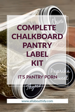 Premium Chalkboard Pantry Organizing Label Set with Chalk Pen