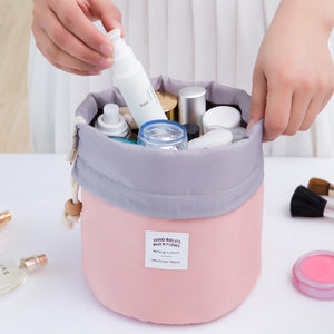 Barrel Shaped Nylon Travel Organizer Cosmetic Bag - 4 Pack