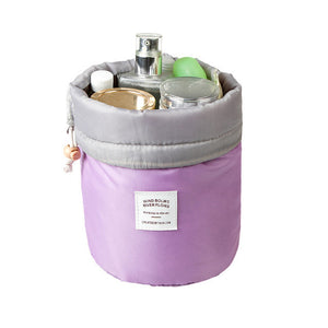 Barrel Shaped Nylon Travel Organizer Cosmetic Bag - 4 Pack